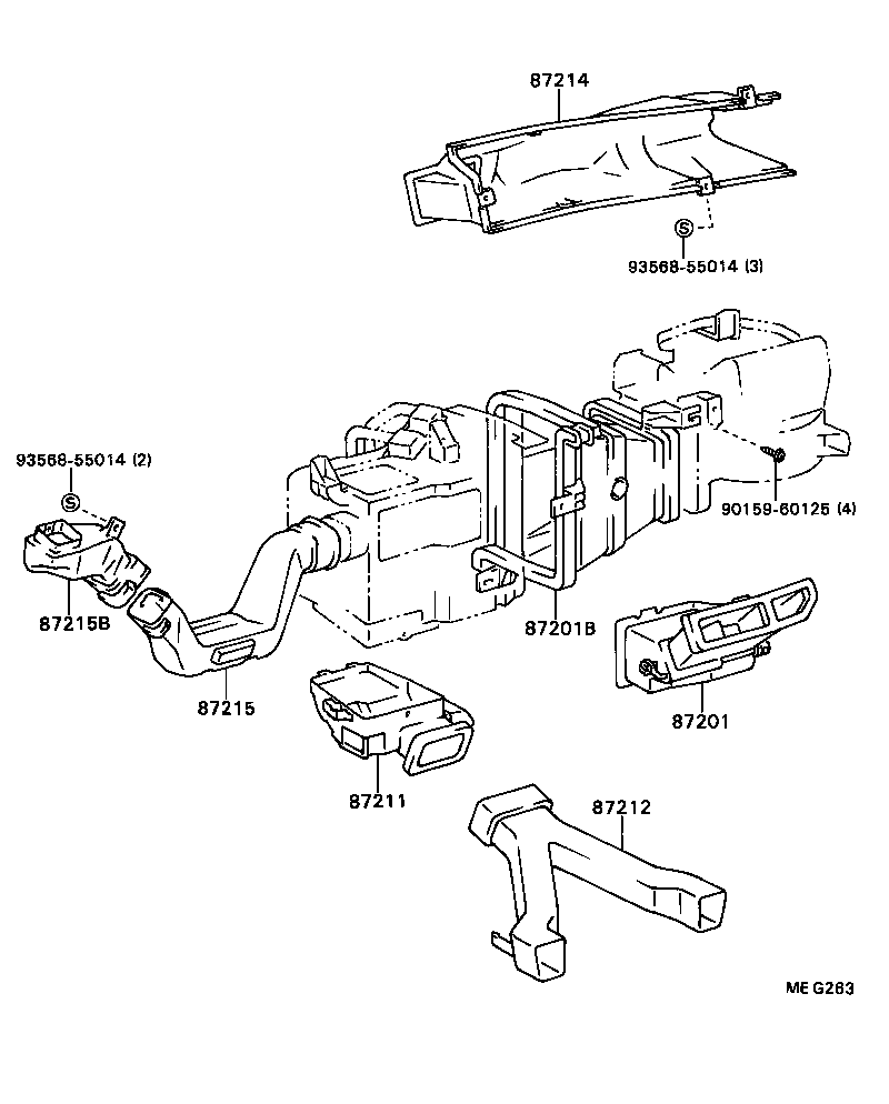 55086-20060 DUCT, AIR, SIDE NO.1 RH product image