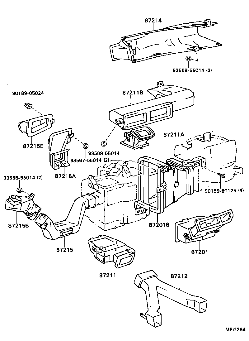 55086-20050 DUCT, AIR, SIDE NO.1 LH product image