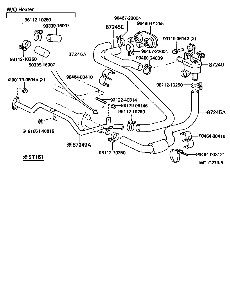 87245-2B080 HOSE, HEATER WATER, INLET A product image