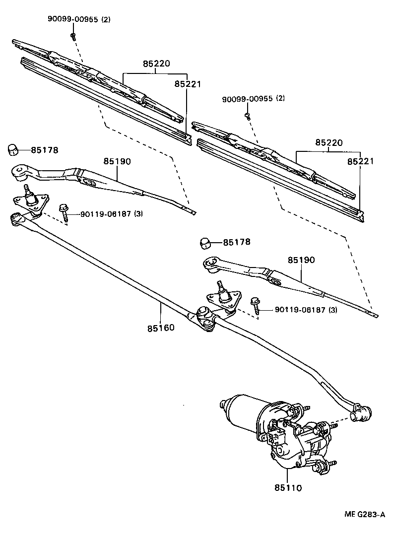 85160-20160 LINK ASSY, WINDSHIELD WIPER product image