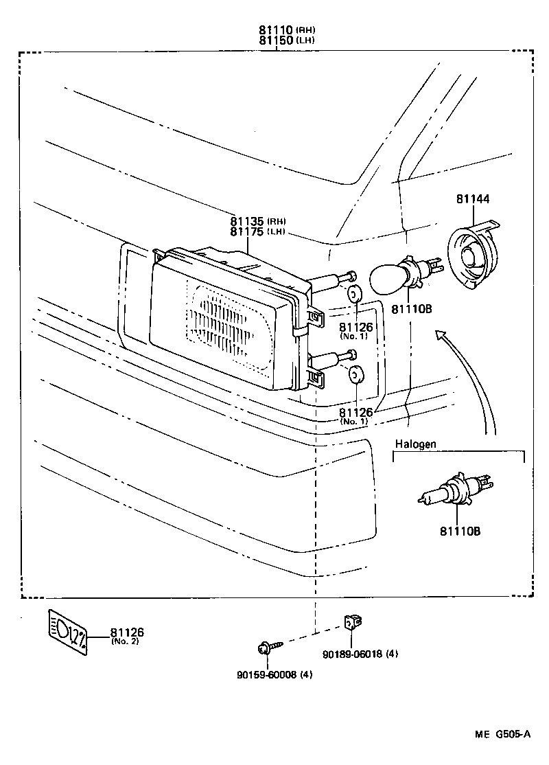 81110-95752 HEADLAMP ASSY, RH product image