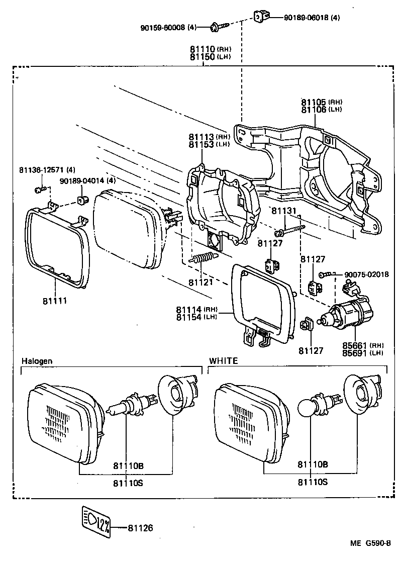 81110-95752 HEADLAMP ASSY, RH product image