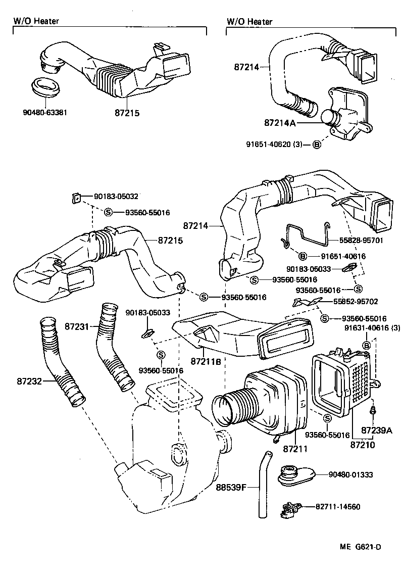 55083-95700 DUCT, AIR, SIDE NO.2 LH product image