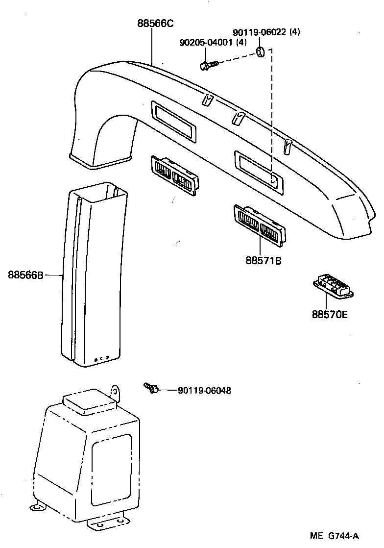 55085-90K02 DUCT, AIR, SIDE NO.1 RH product image