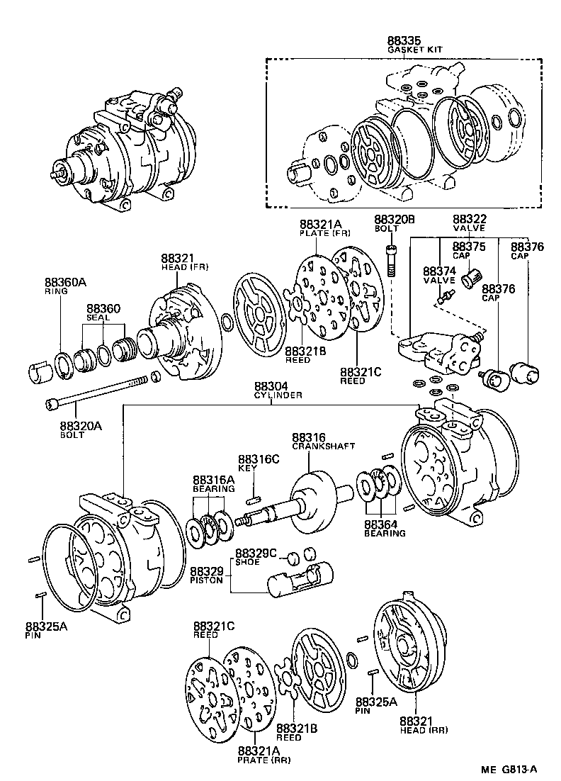 88437-12260 BRACKET, COMPRESSOR MOUNTING, NO.7 product image