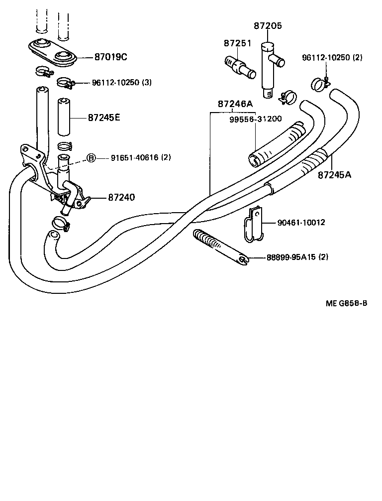 87245-90F02 HOSE, HEATER WATER, INLET A product image