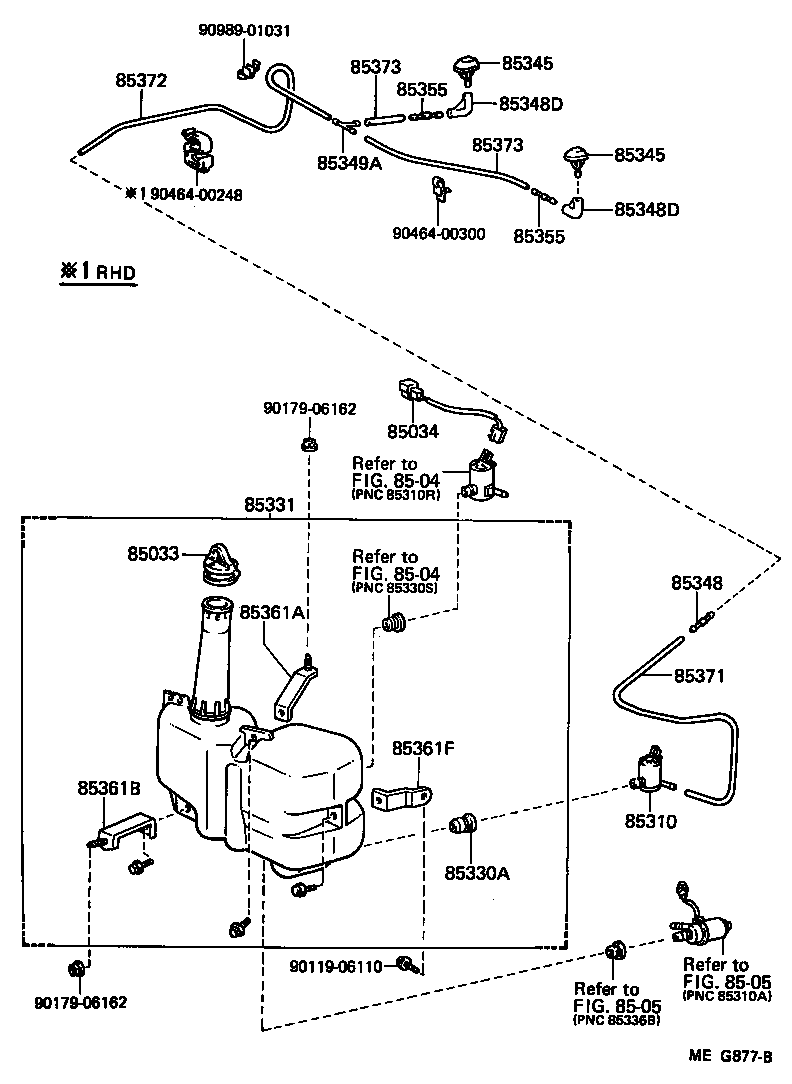85331-14680 JAR SUB-ASSY, WINDSHIELD WASHER product image