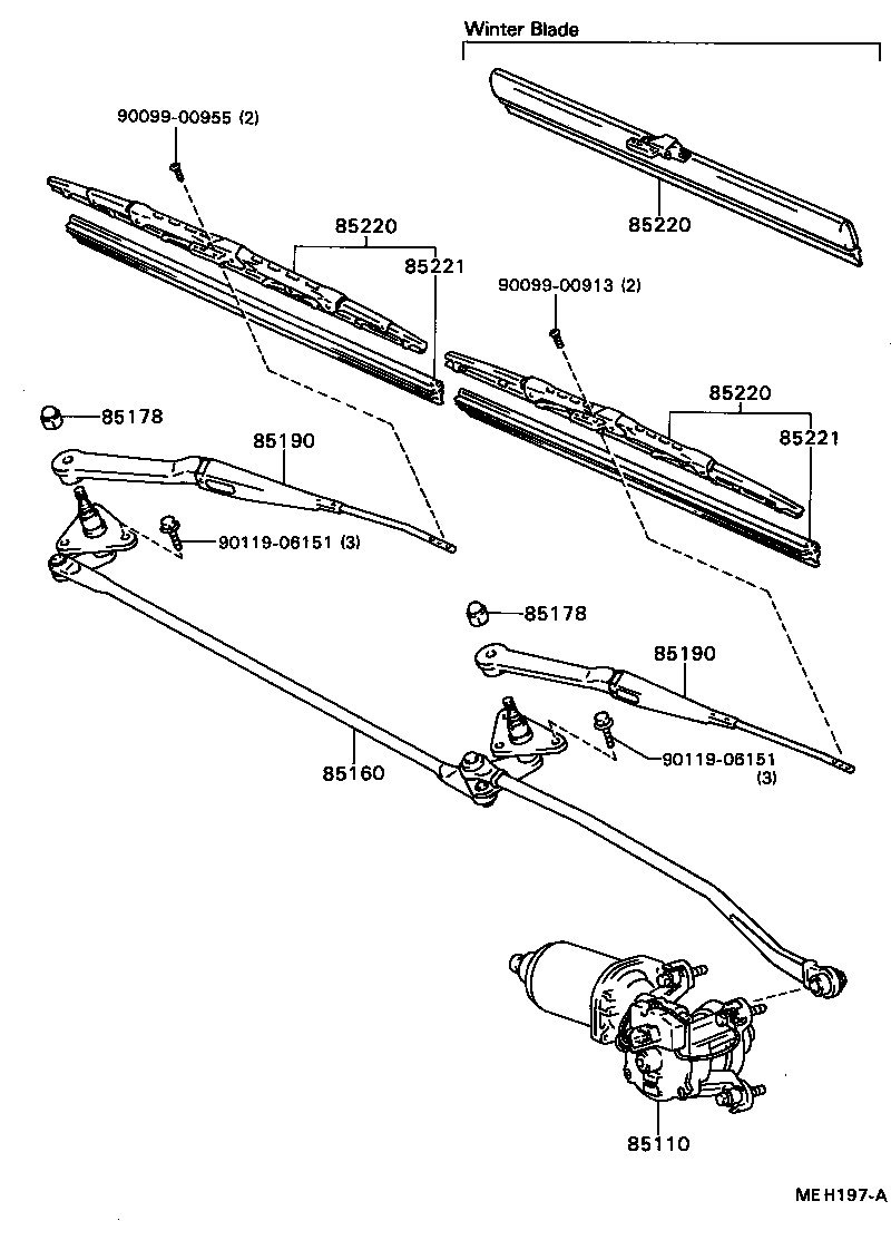 85160-16210 LINK ASSY, WINDSHIELD WIPER product image