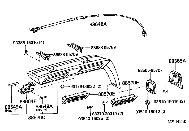 55083-95700 DUCT, AIR, SIDE NO.2 LH product image