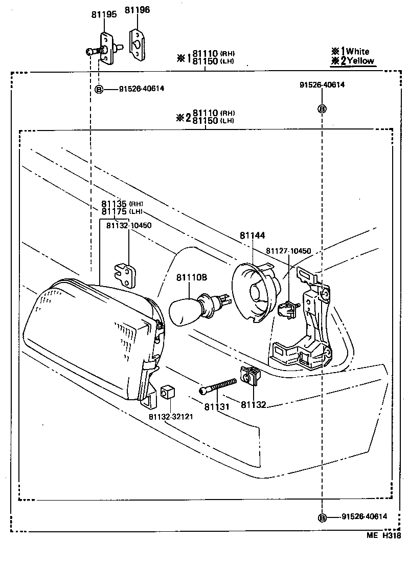 81110-10550 HEADLAMP ASSY, RH product image