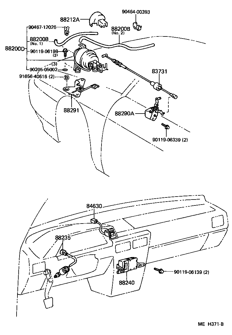 90099-33243 HOSE, CRUISE CONTROL VACUUM product image