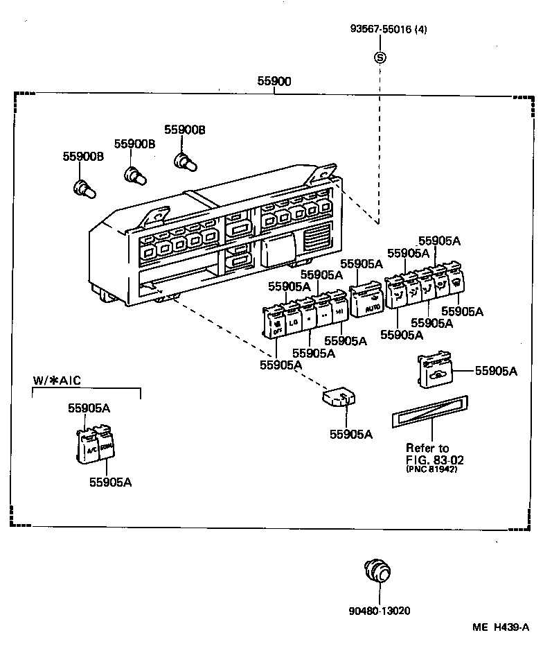 55084-32050 DUCT, AIR, SIDE NO.1 LH product image