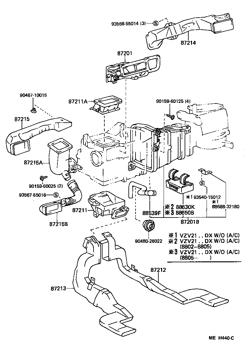 55084-32050 DUCT, AIR, SIDE NO.1 LH product image