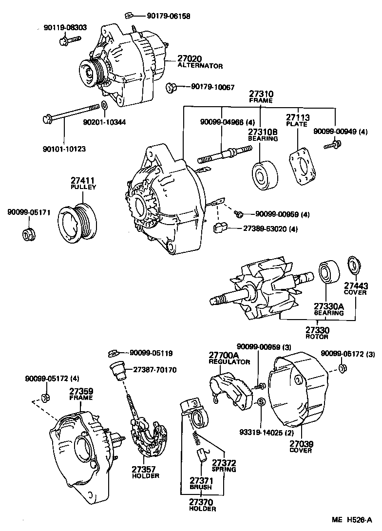 27330-01012 ROTOR ASSY, ALTERNATOR product image