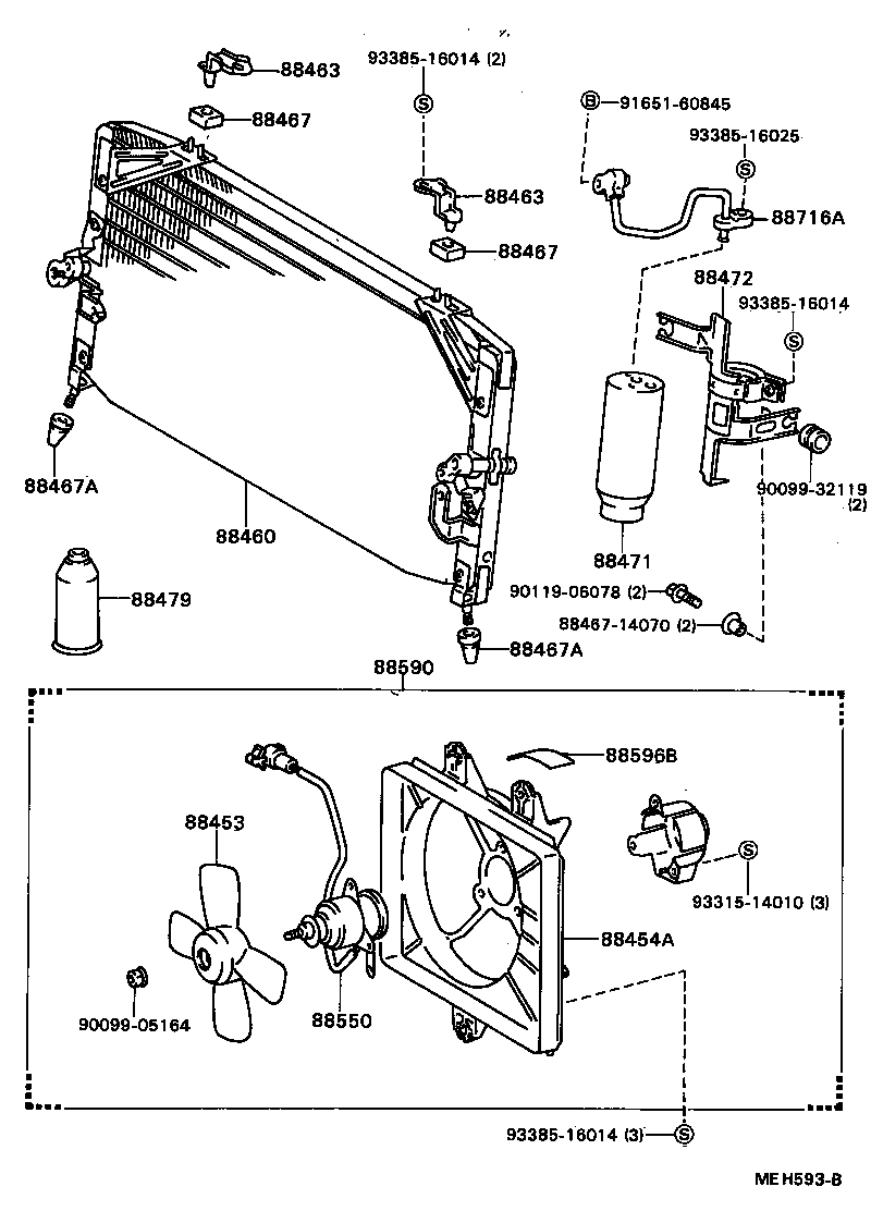 88460-32080 CONDENSER ASSY, COOLER product image