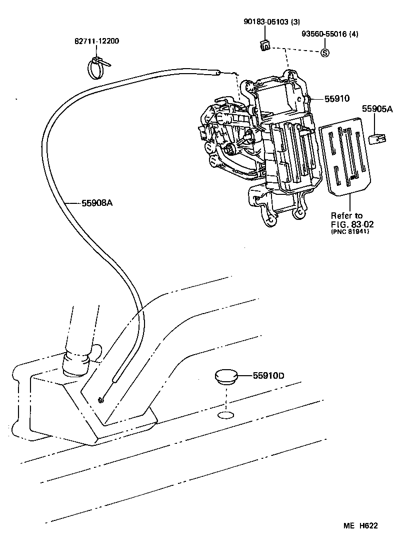 55847-95400 DUCT, AIR, SIDE NO.2 RH product image