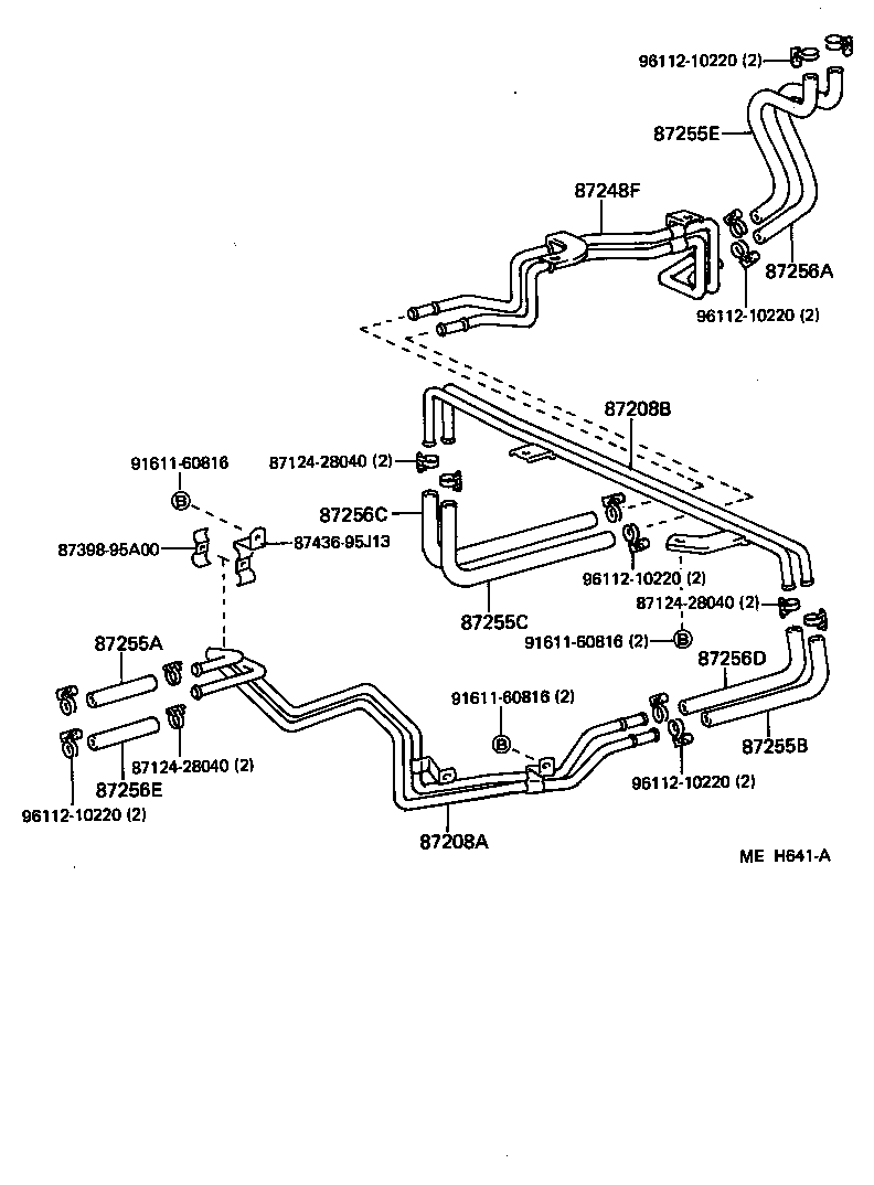 87207-95J30 PIPE SUB-ASSY, HEATER WATER, A product image
