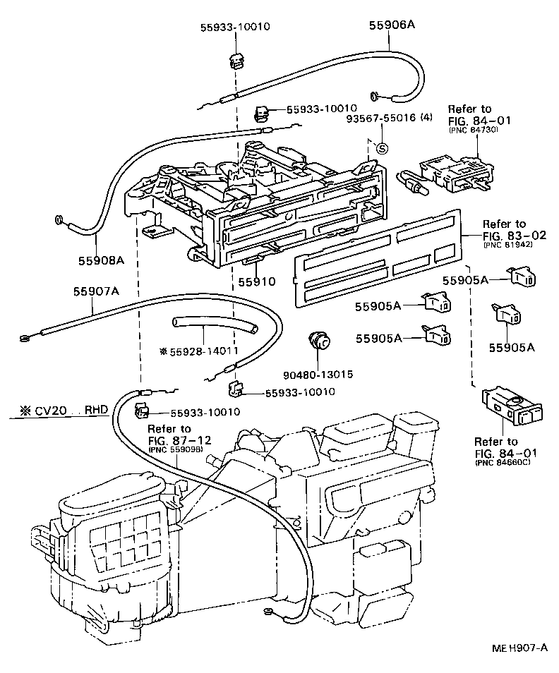 55085-32091 DUCT, AIR, SIDE NO.2 RH product image
