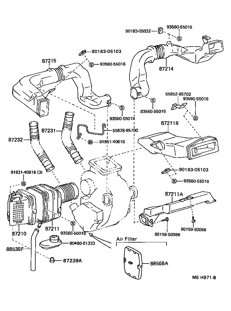 55871-27010 SEAL, AIR DUCT product image