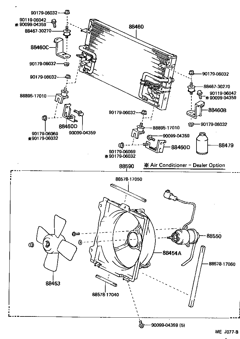 88460-17040 CONDENSER ASSY, COOLER product image