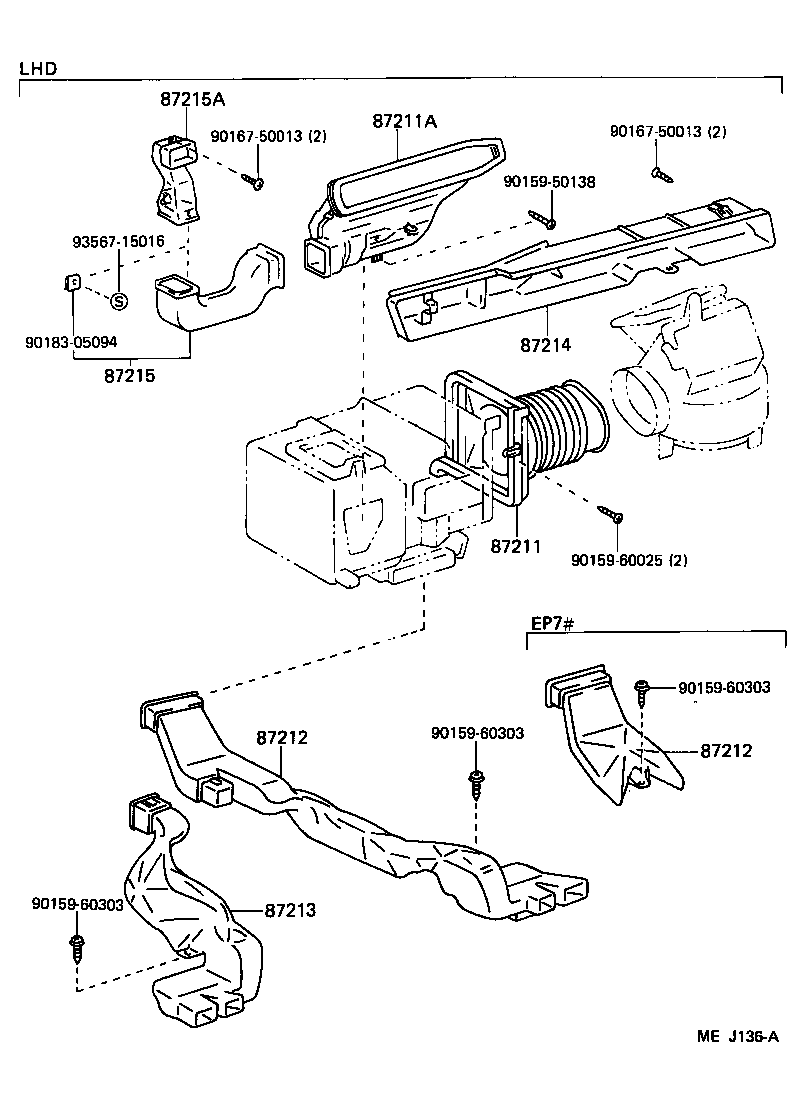 55086-10060 DUCT, AIR, SIDE NO.1 RH product image