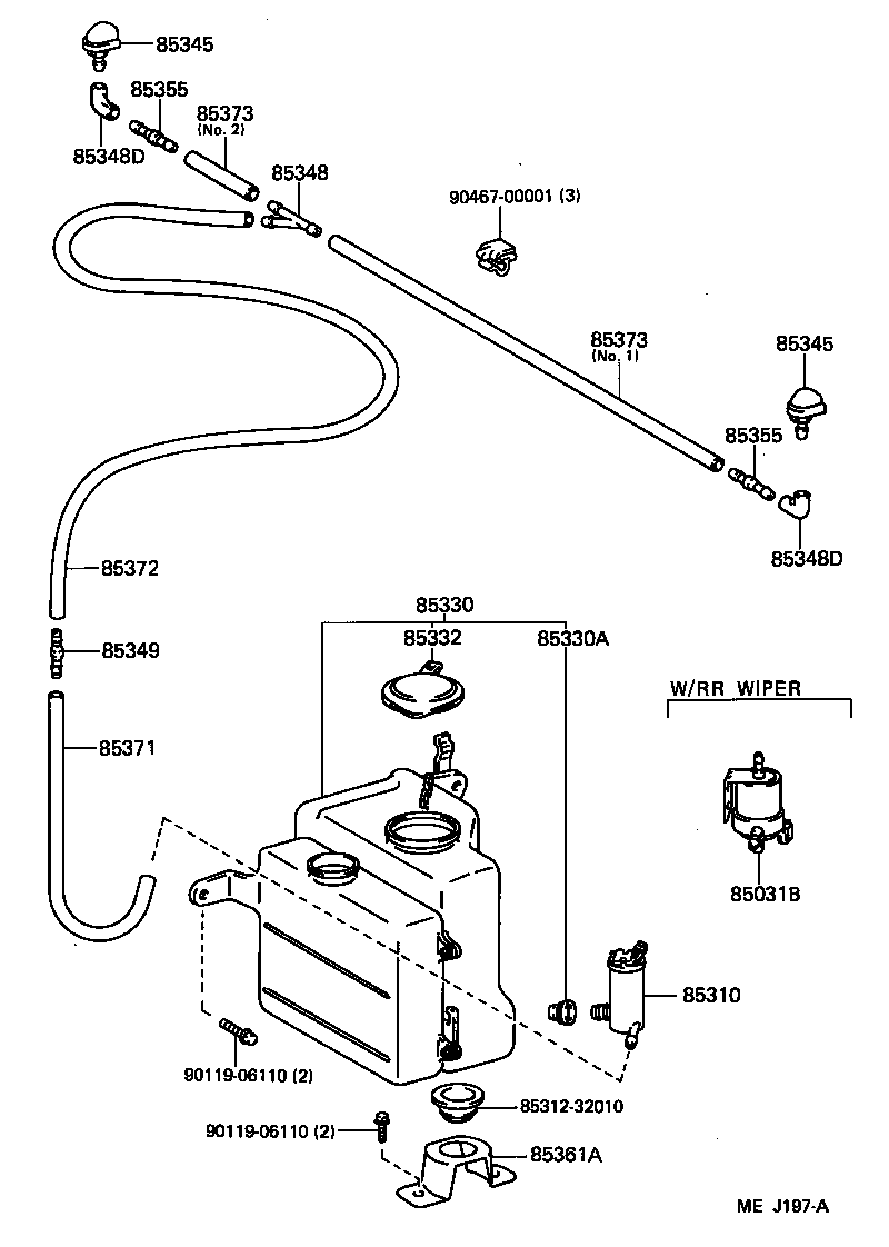 85331-10280 JAR ASSY, WINDSHIELD WASHER product image