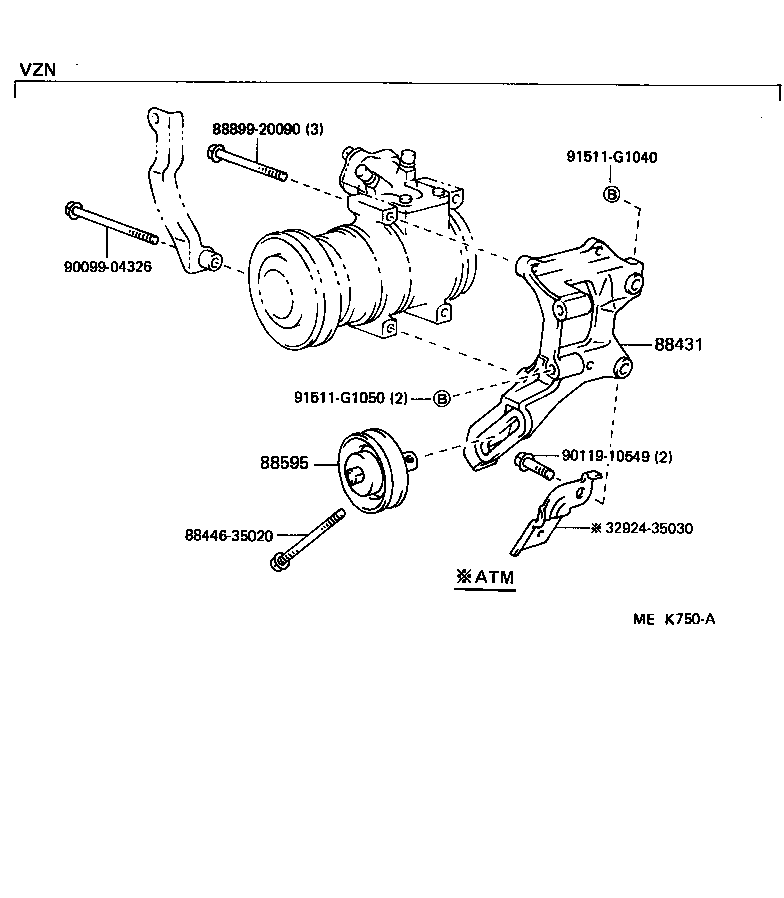 88320-35240 COMPRESSOR ASSY, COOLER product image