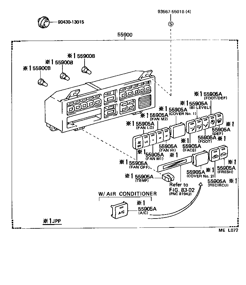 55086-03010 DUCT, AIR, SIDE NO.1 RH product image