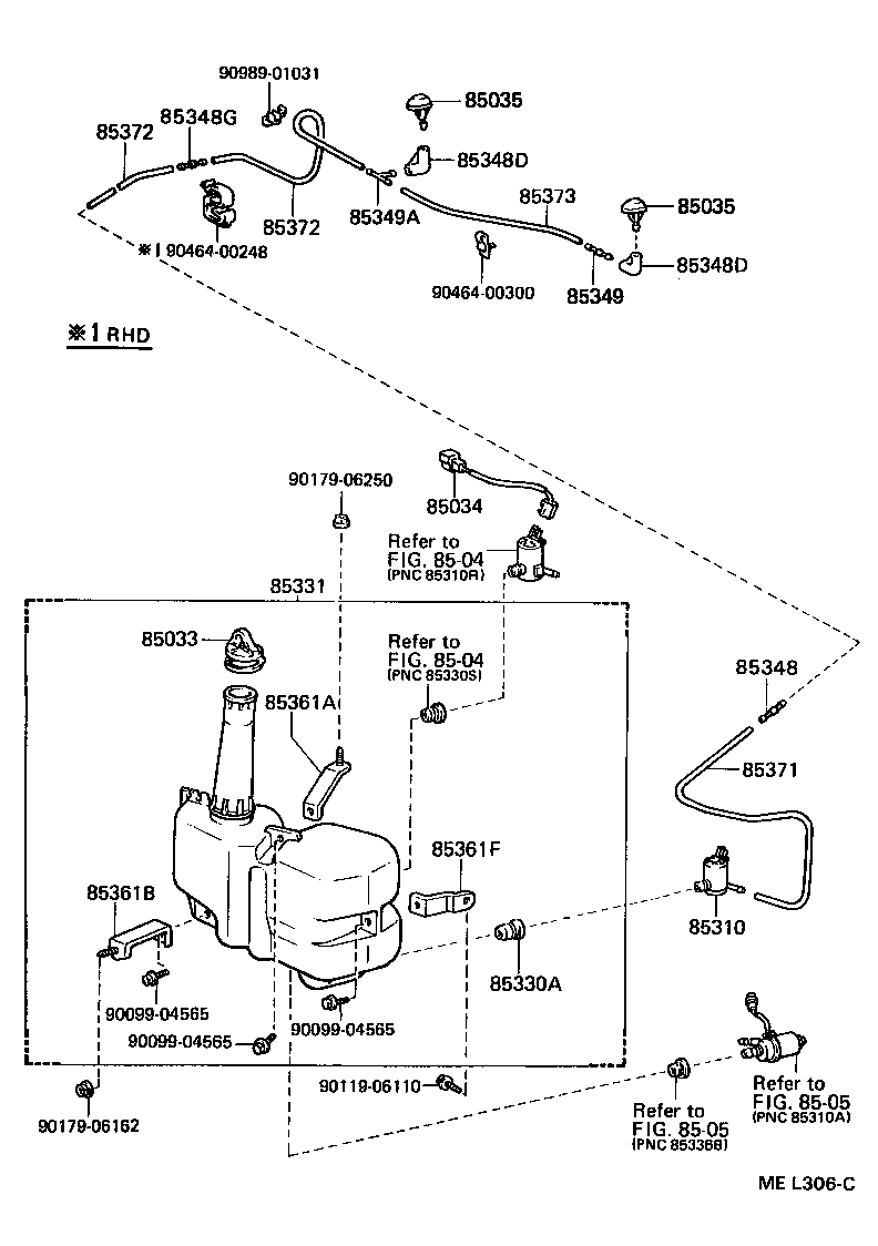 85332-14770 CAP ASSY, WINDSHIELD WASHER product image