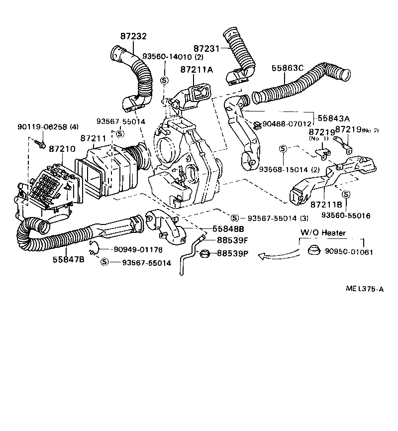 55906-36100 CABLE SUB-ASSY, AIR INLET DAMPER CONTROL product image