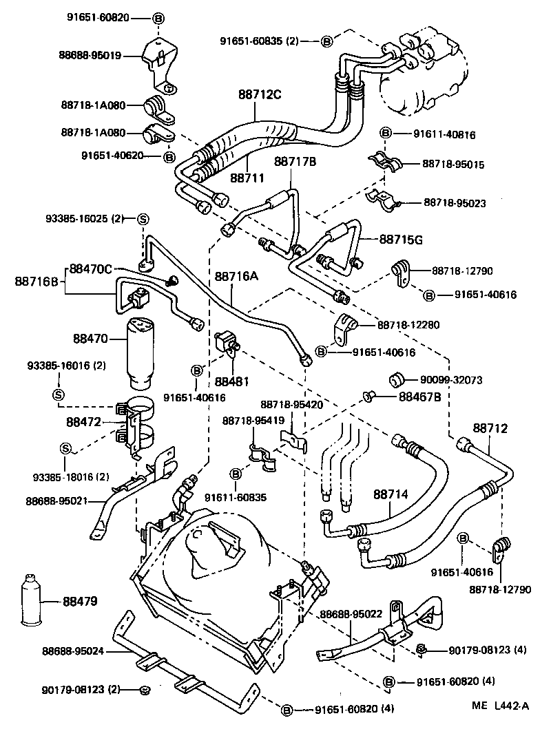 88711-95041 HOSE, COOLER REFRIGERANT DISCHARGE, NO.1 product image