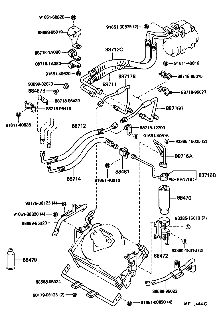 88711-95041 HOSE, COOLER REFRIGERANT DISCHARGE, NO.1 product image