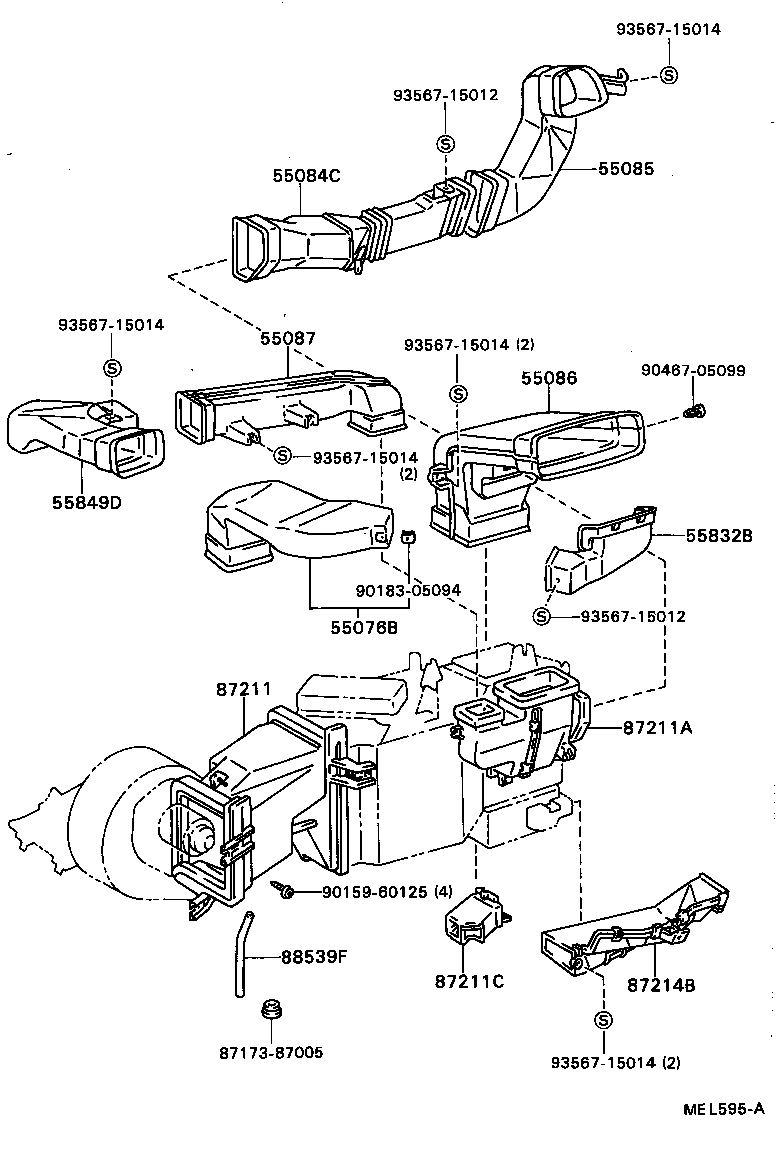 55908-87005 CABLE SUB-ASSY, AIR INLET DAMPER CONTROL product image