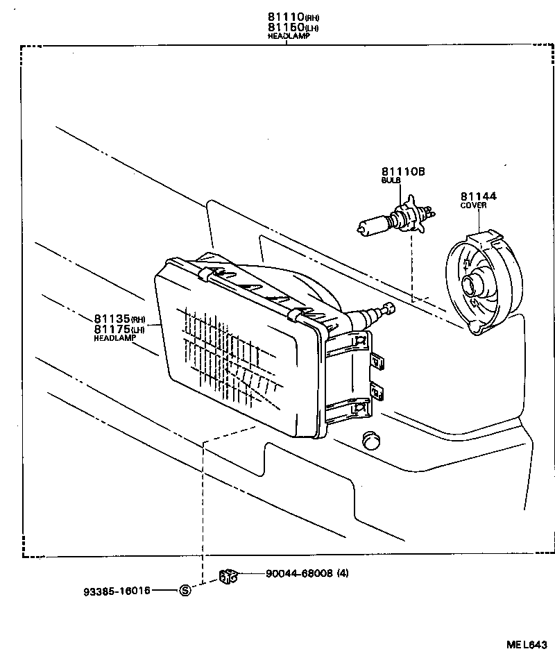 81110-87009 HEADLAMP ASSY, RH product image