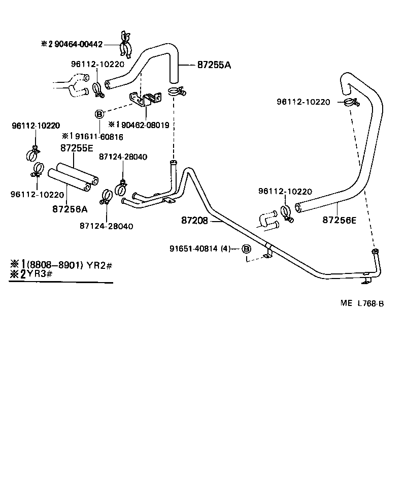 99556-20490 HOSE, REAR HEATER WATER INLET, A(FROM ENGINE) product image