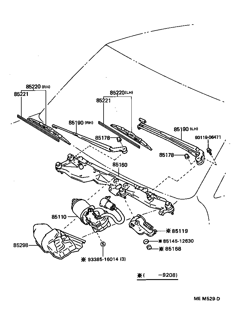 85221-50010 BLADE, WINDSHIELD WIPER product image