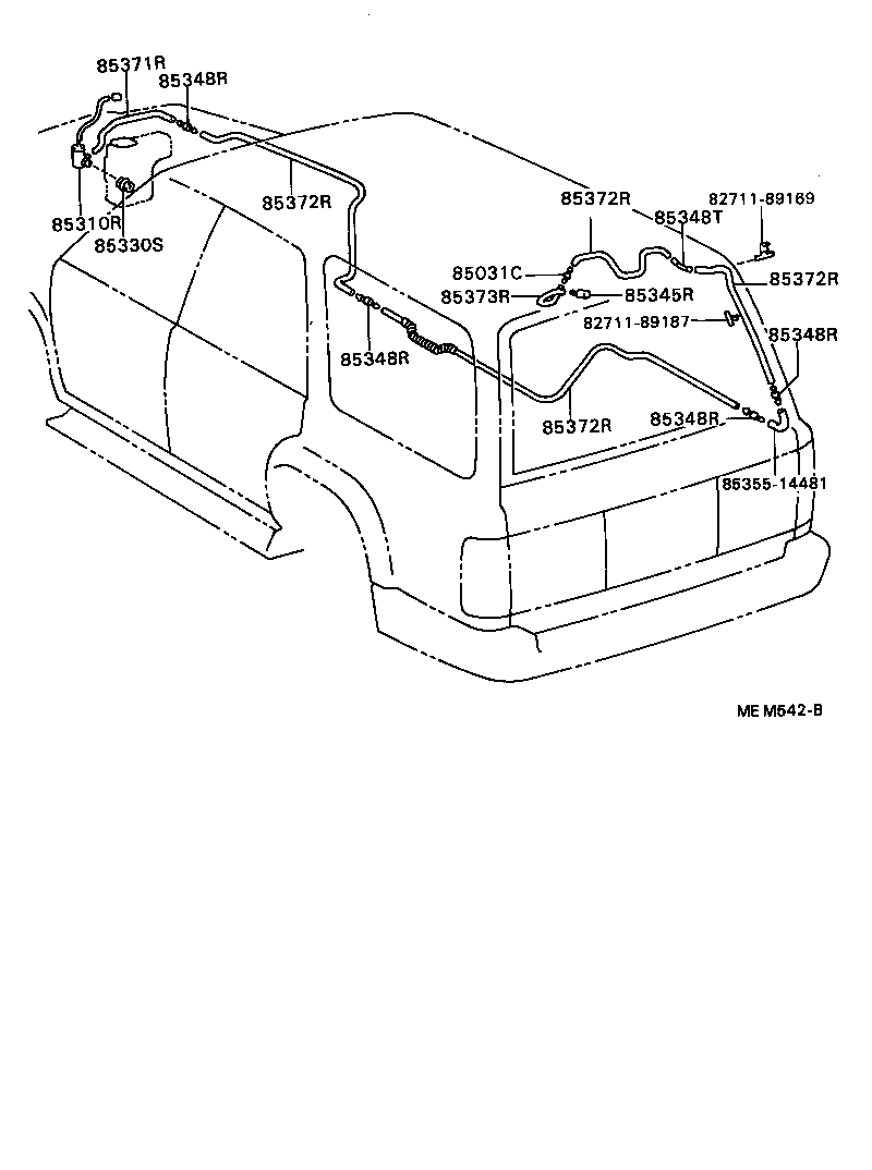 85341-89109 NOZZLE, REAR WASHER product image