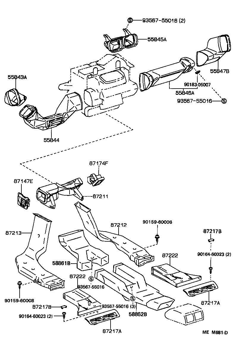 55846-50010 DUCT, HEATER TO REGISTER, NO.4 product image