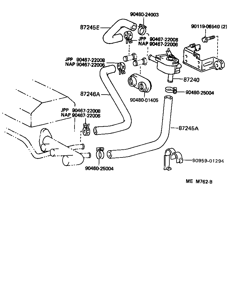 87240-03010 VALVE ASSY, HEATER WATER product image