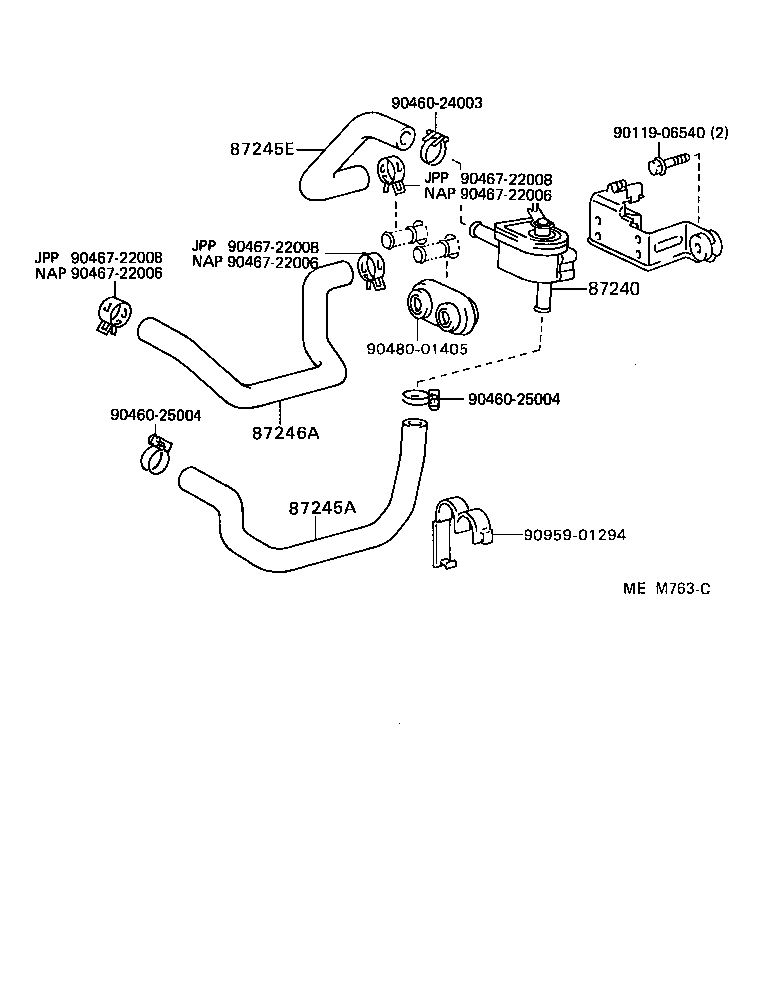 87240-03010 VALVE ASSY, HEATER WATER product image