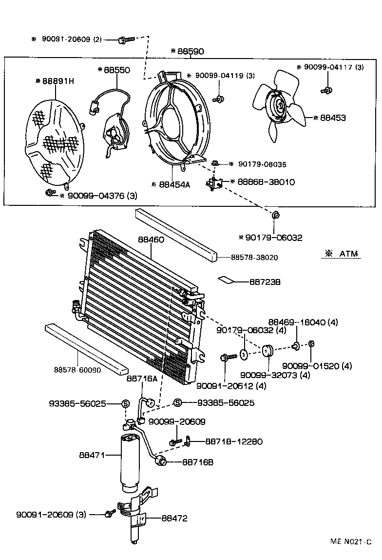 88550-38010 MOTOR ASSY, BLOWER (FOR CONDENSER) product image