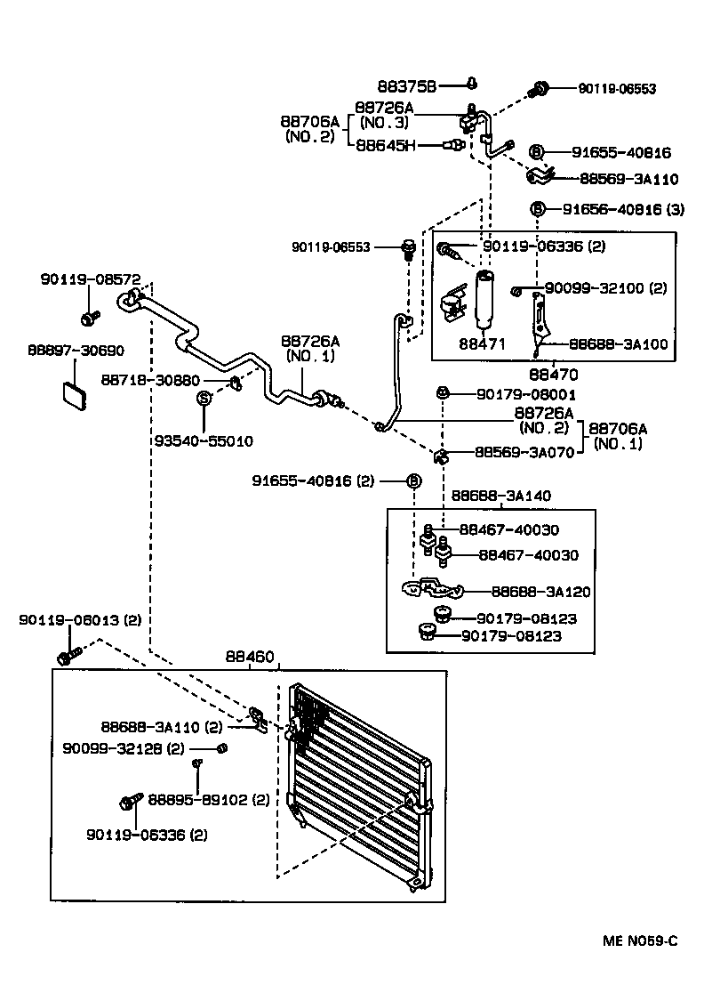 88460-30560 CONDENSER ASSY, COOLER product image