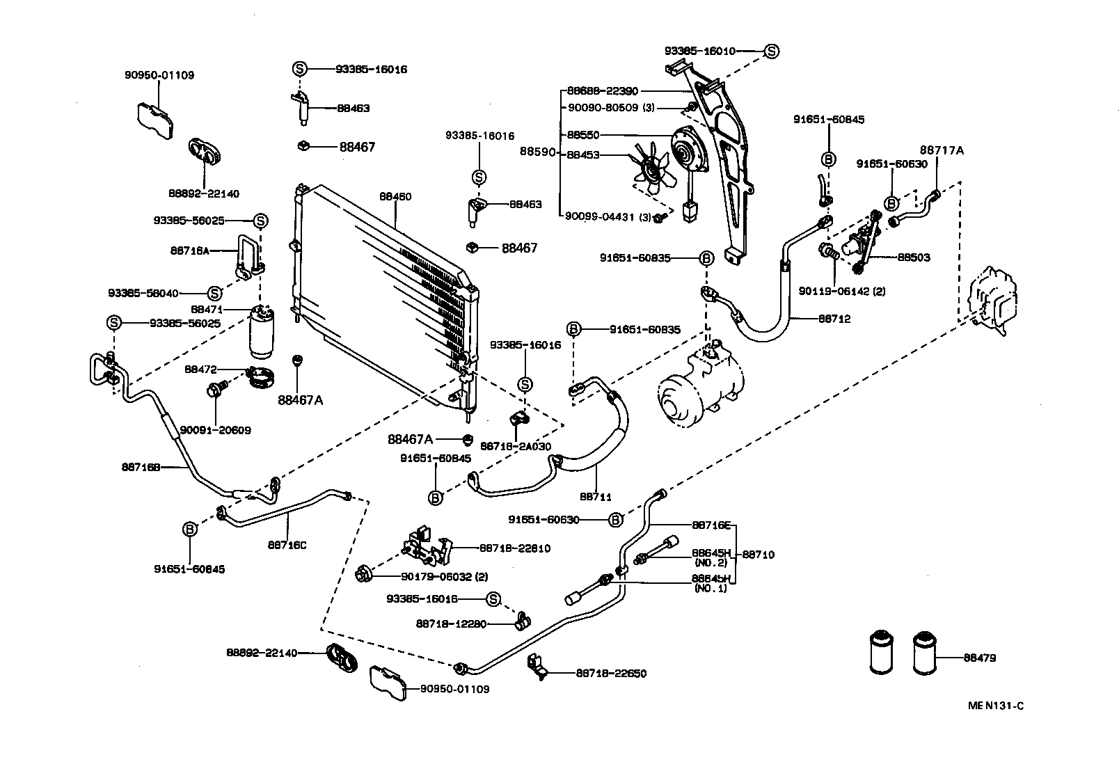 88460-22381 CONDENSER ASSY, W/RECEIVER product image