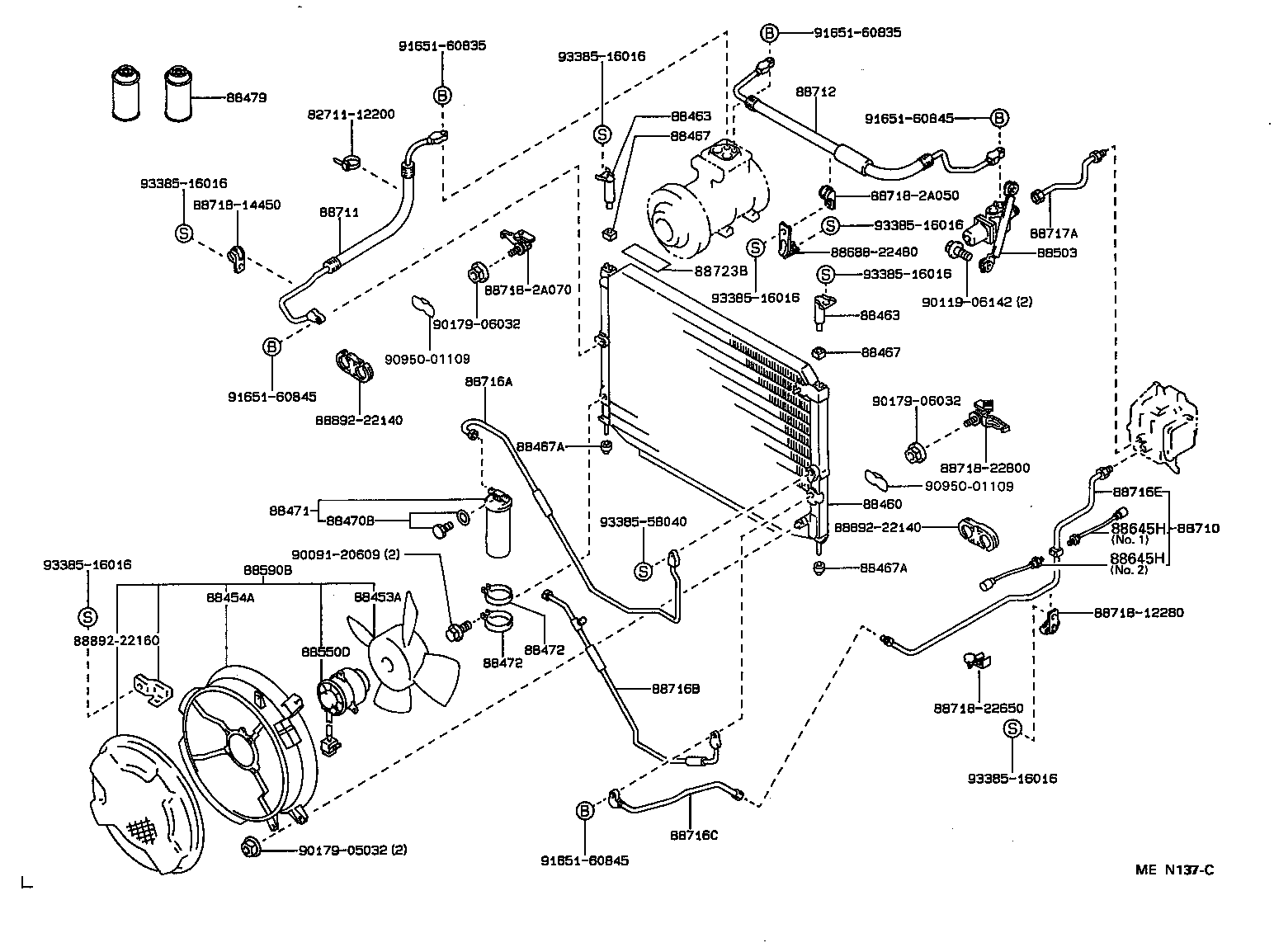 88460-22440 CONDENSER ASSY, W/RECEIVER product image