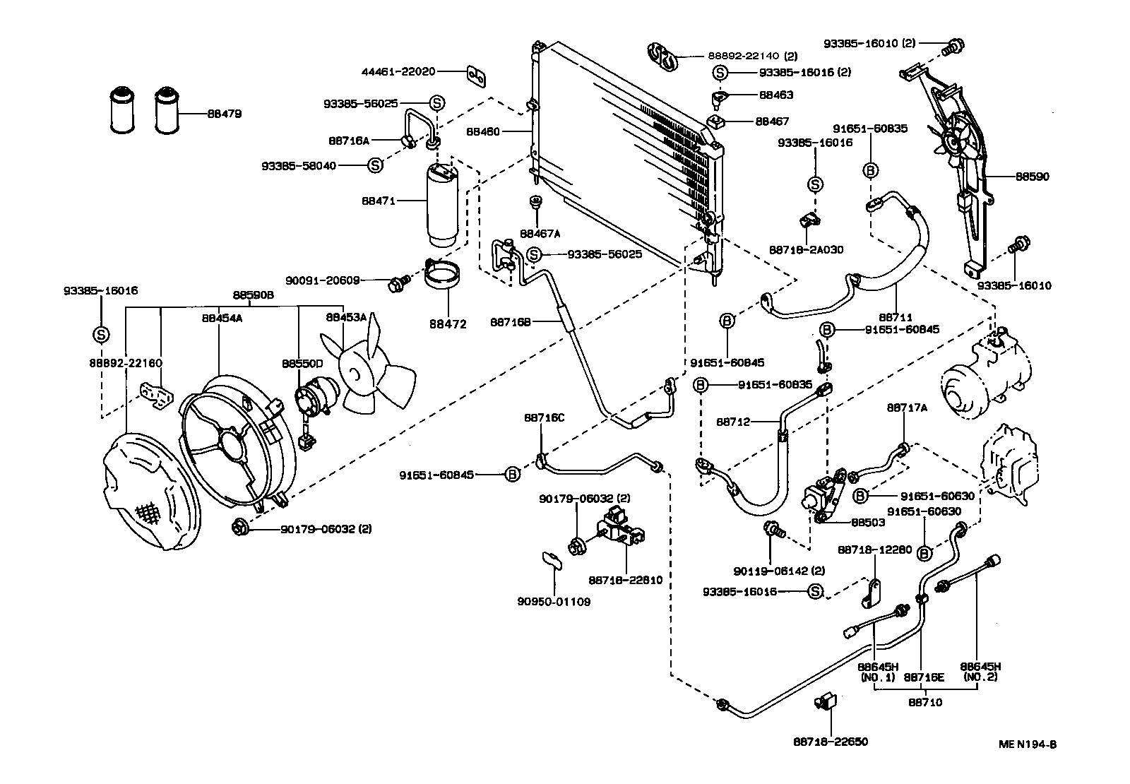 88460-22381 CONDENSER ASSY, W/RECEIVER product image
