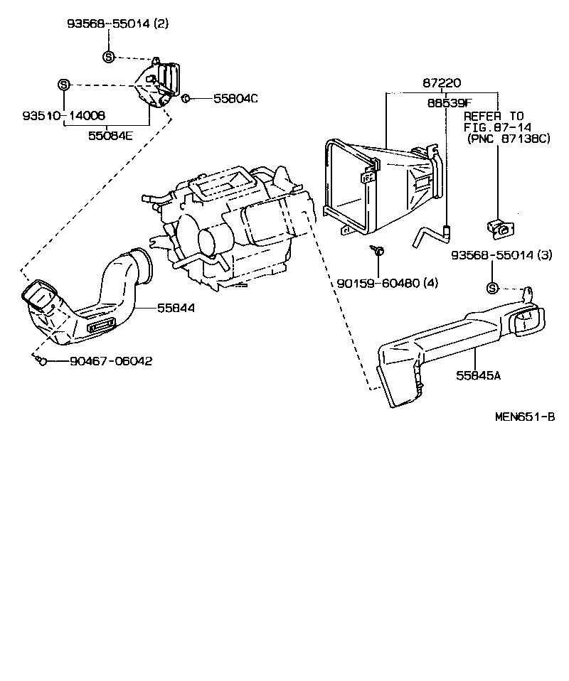55845-20190 DUCT, HEATER TO REGISTER, NO.3 product image