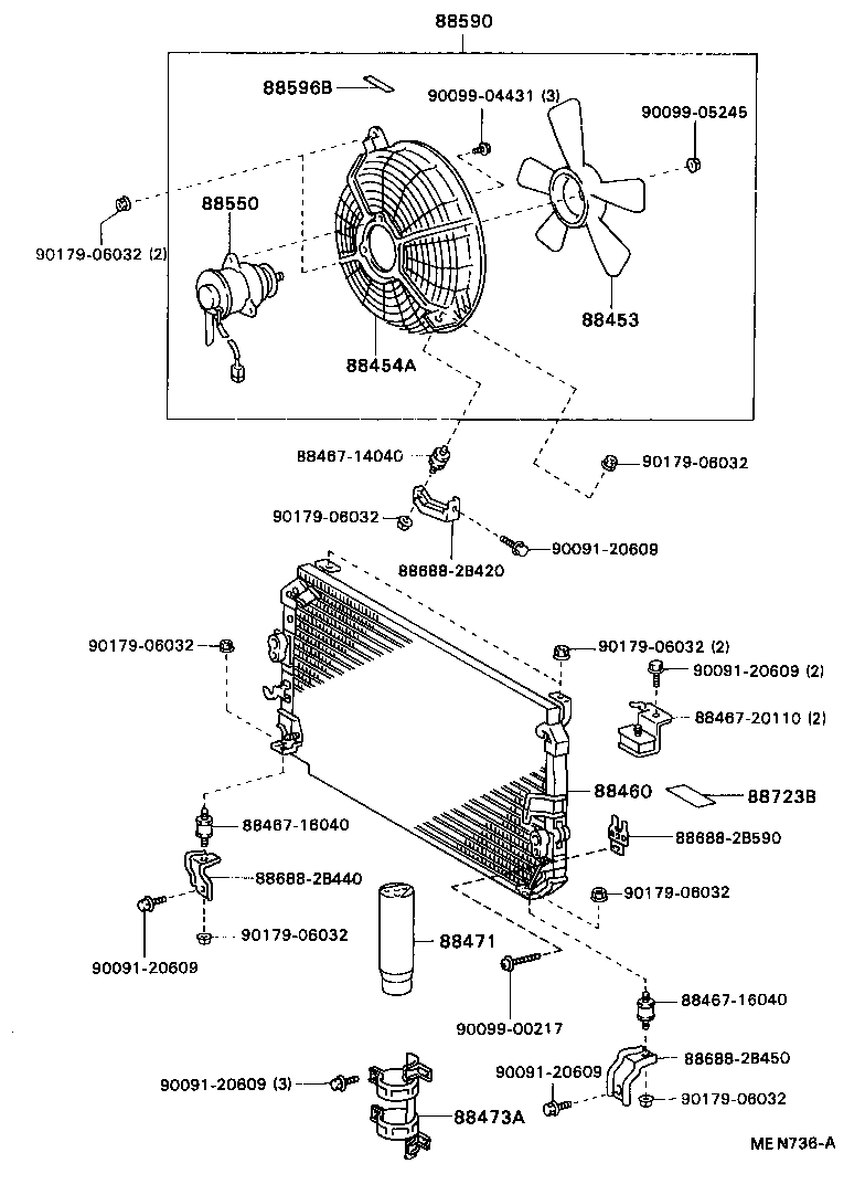 88453-20060 FAN, COOLING (FOR CONDENSER) product image