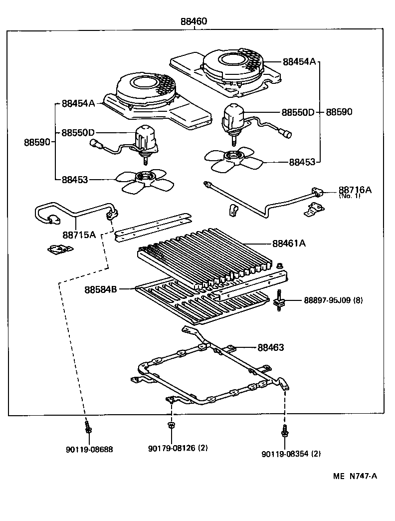 88460-26540 CONDENSER ASSY, COOLER product image