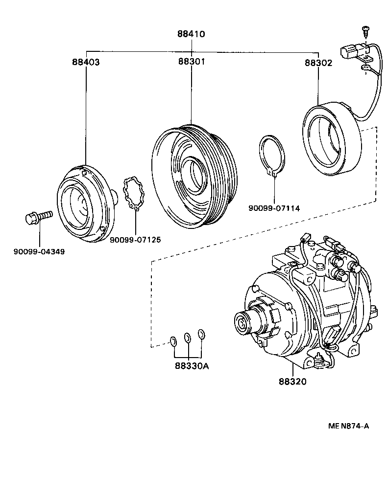 88320-2B190 COMPRESSOR ASSY, COOLER product image