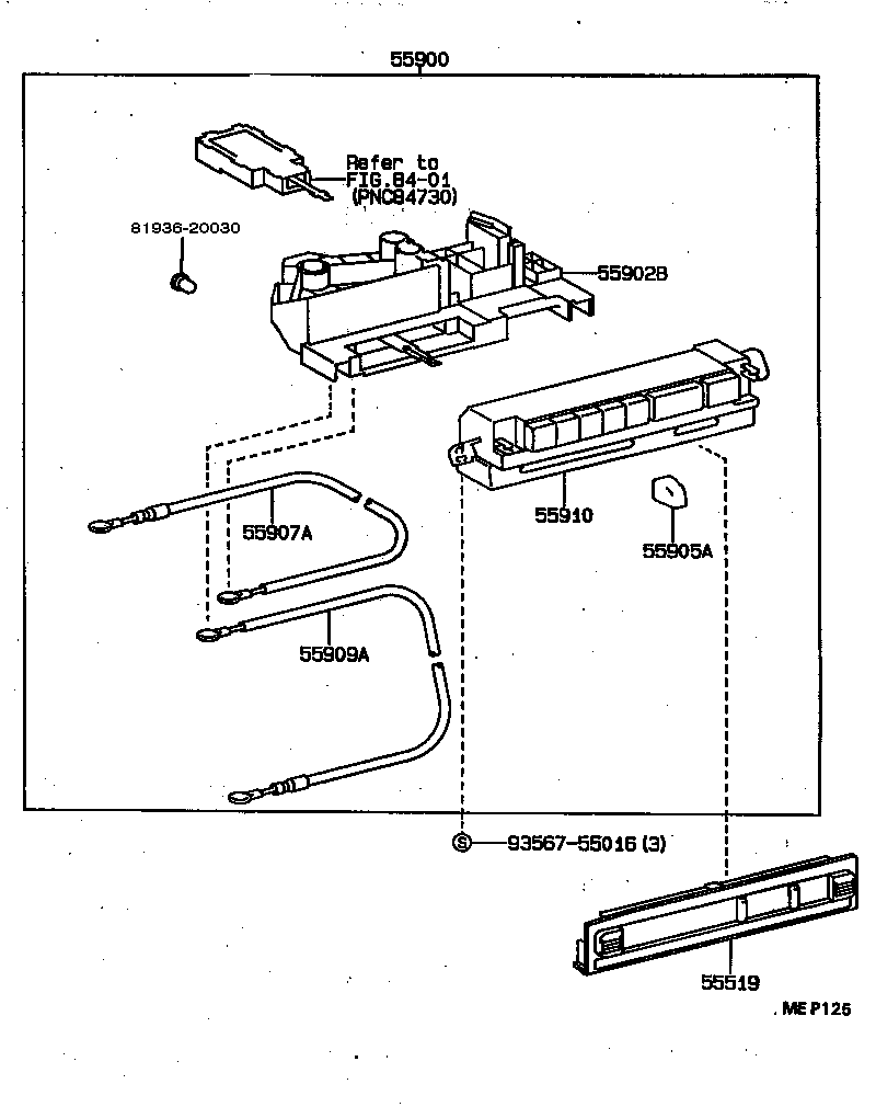 55905-20380 KNOB, HEATER CONTROL product image